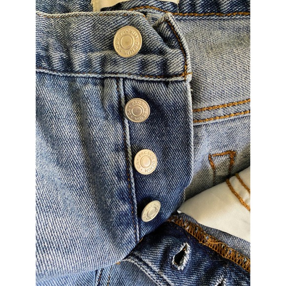 Pacsun High Rise Distressed Patch Work Girlfriend Jeans 29 - Picture 4 of 12